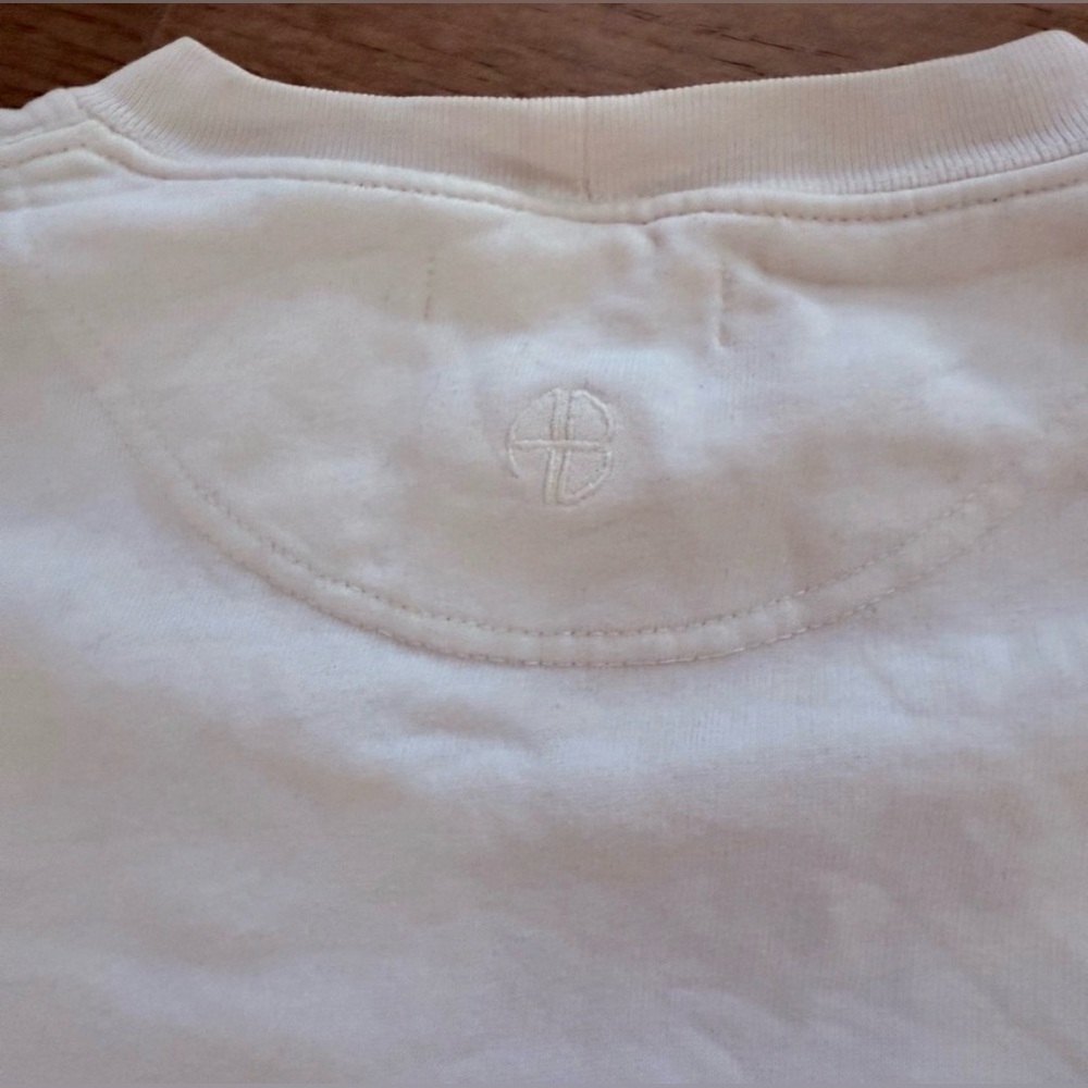 Anine Bing Jaci AB Logo Sweatshirt White Size S - Picture 3 of 8